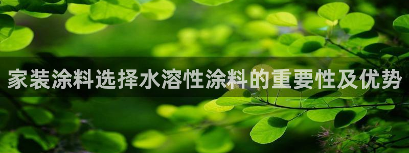 和记(福建)商贸有限公司招聘：家装涂料选择水溶性涂料的重要性及优势